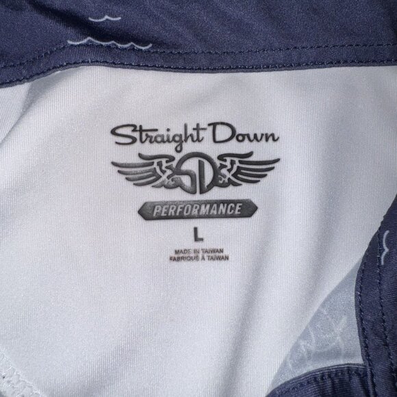 Straight Down Performance Short Sleeve Braemar Golf Polo Shirt Men's Large L - Picture 2 of 6